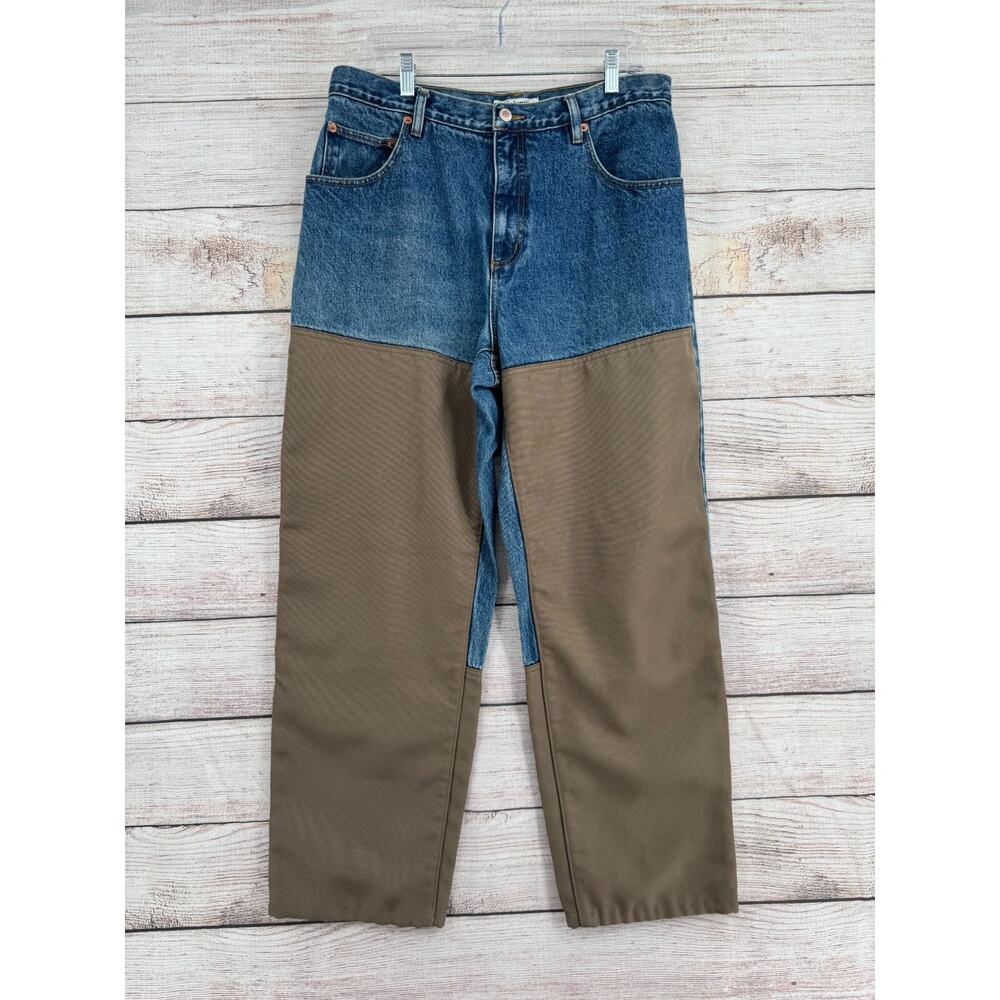 Columbia Canvas‎ Faced Hunting Jeans Men's Size 34x32 Blue Medium Wash Denim